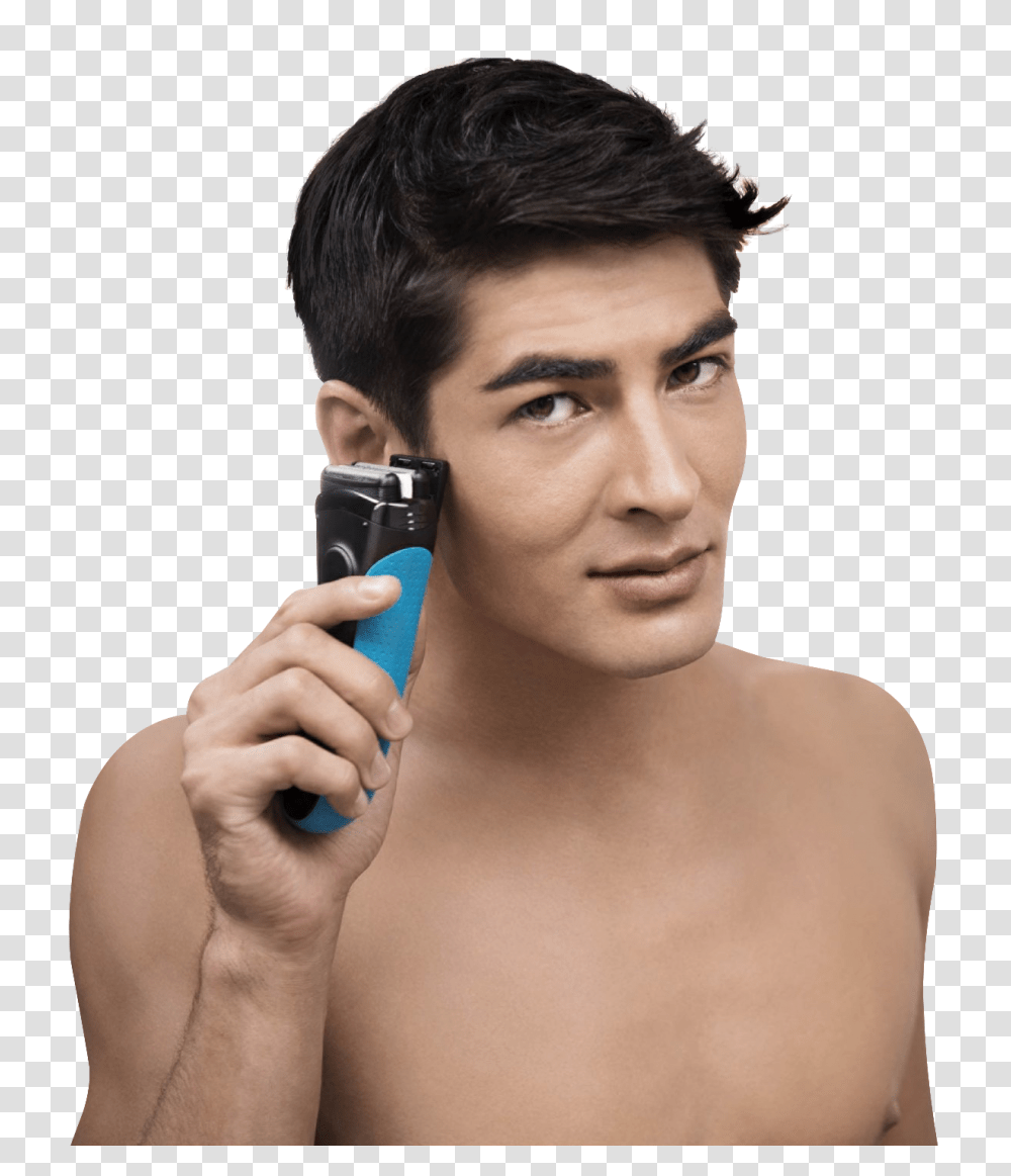 Man With Hair Trimmer, Electronics, Person, Human, Finger Transparent Png