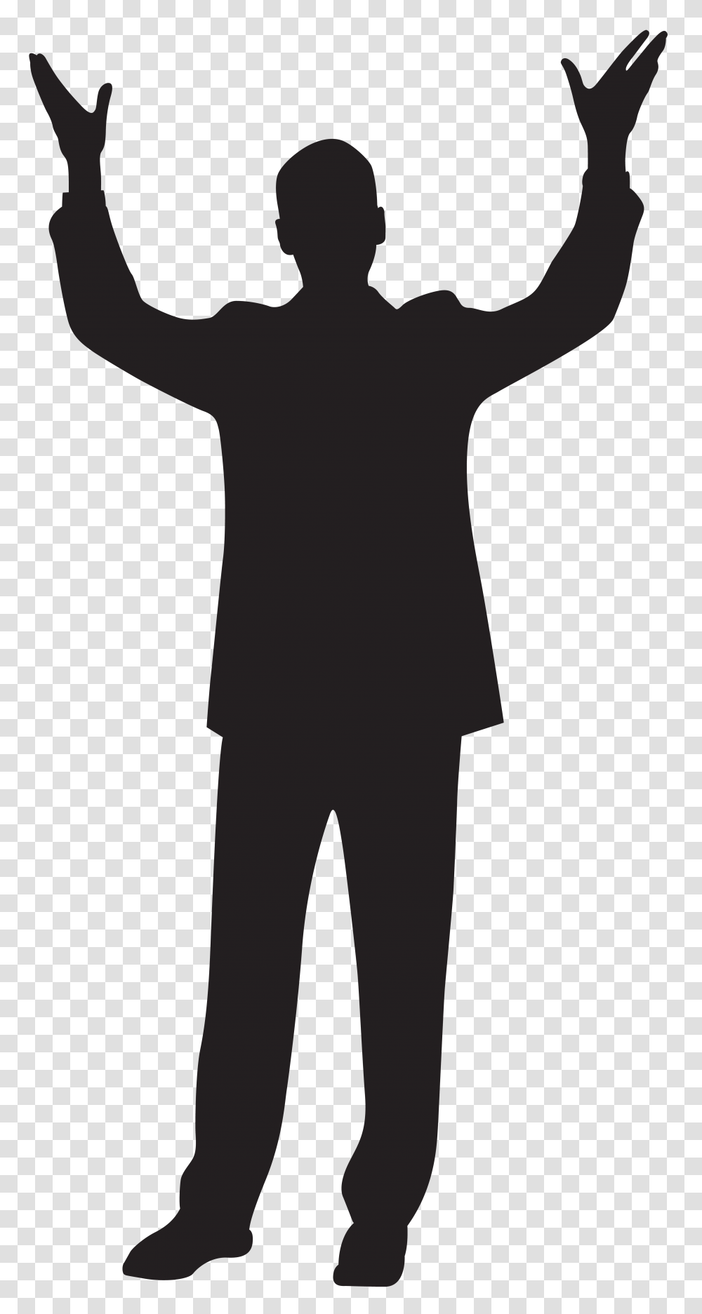 Man With Hands Up Silhouette Clip Art Gallery, Word, Alphabet Transparent Png