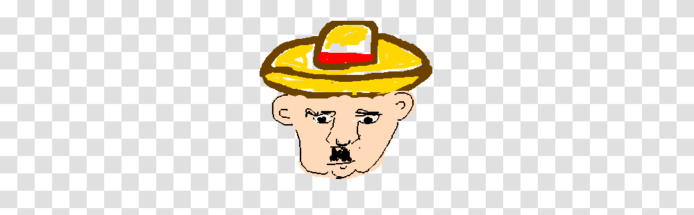 Man With Hitler Mustache Wearing A Sombrero Drawing, Apparel, Label Transparent Png