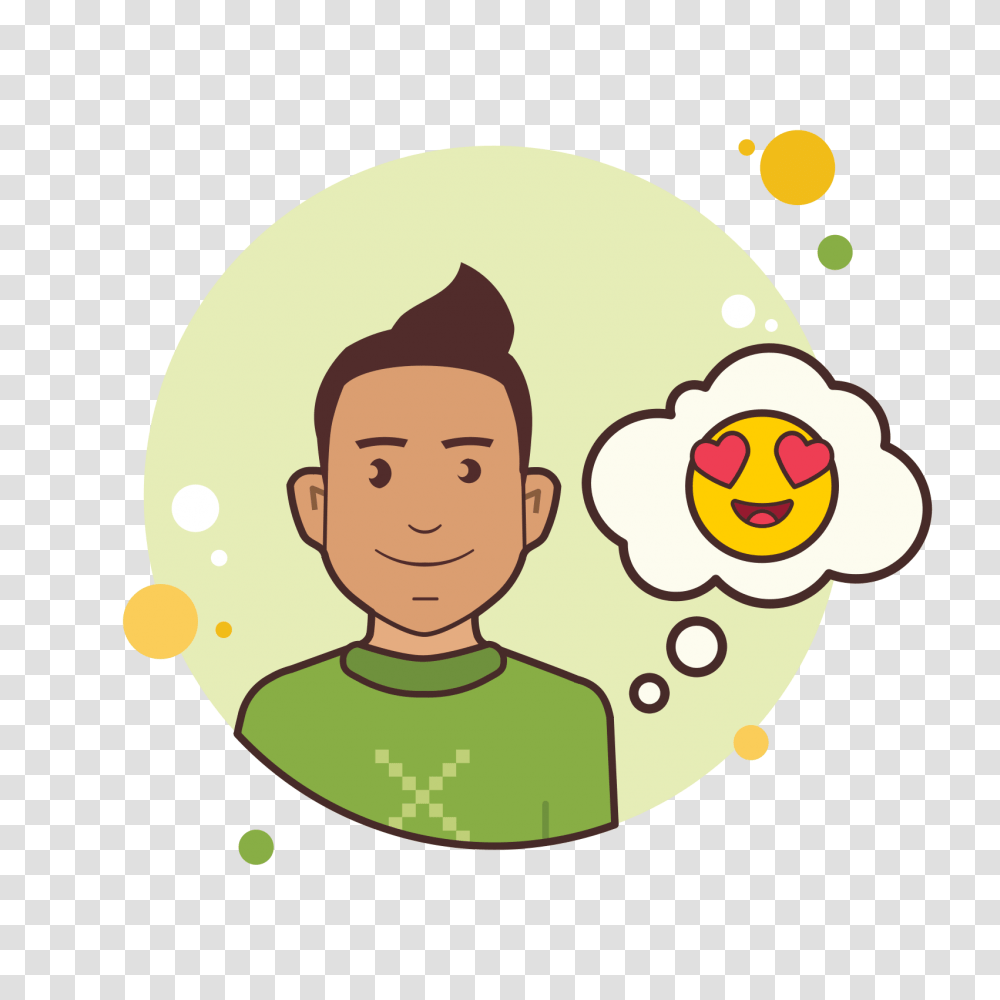 Man With In Love Emoji Icon, Face, Baby, Bubble Transparent Png