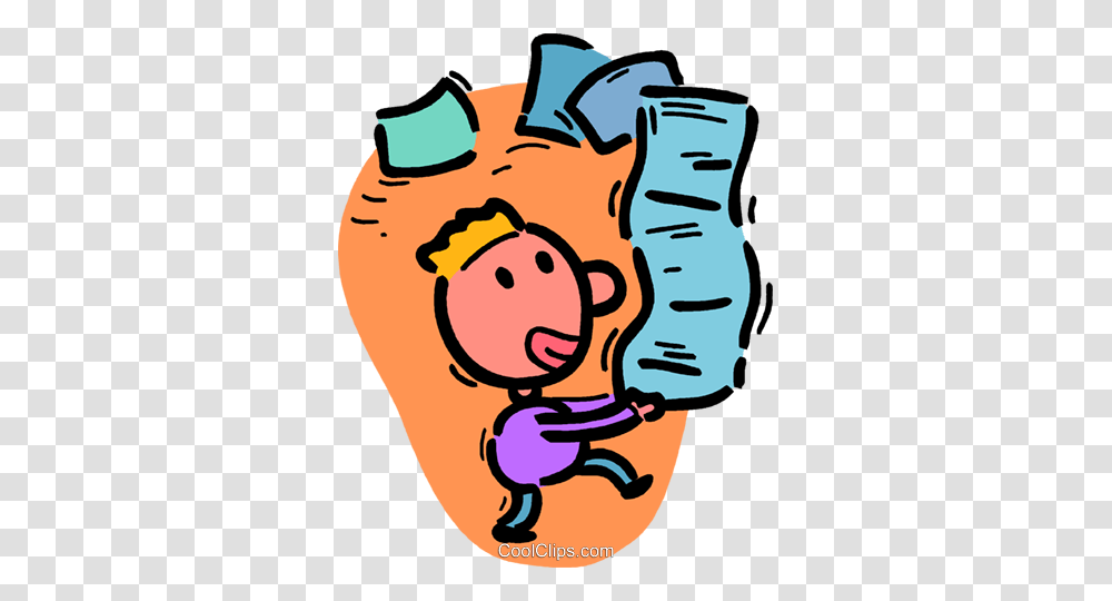 Man With Lots Of Paperwork Royalty Free Vector Clip Art, Face, Head, Food Transparent Png