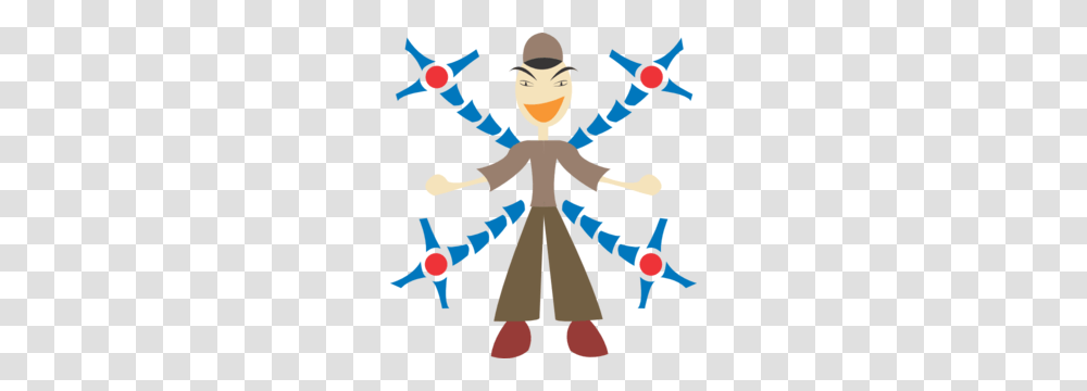 Man With Mechanic Arms Clip Art, Hand, Duel, Crowd, Performer Transparent Png