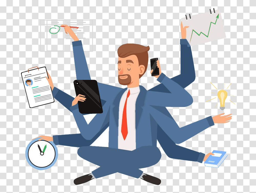 Man With Multiple Hands, Person, Crowd, Tie, Accessories Transparent Png