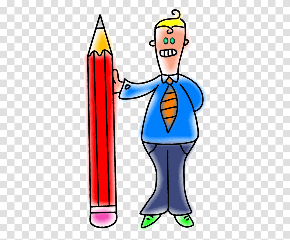 Man With Pencil Clipart, Lighting, Toy, Label Transparent Png