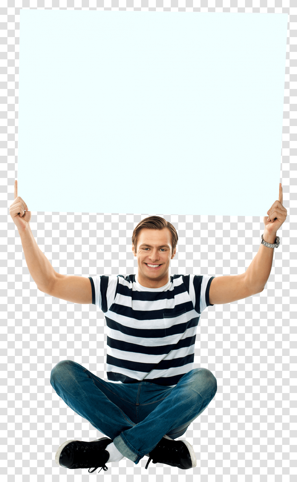 Man With Signboard, Person, Face, Sitting Transparent Png