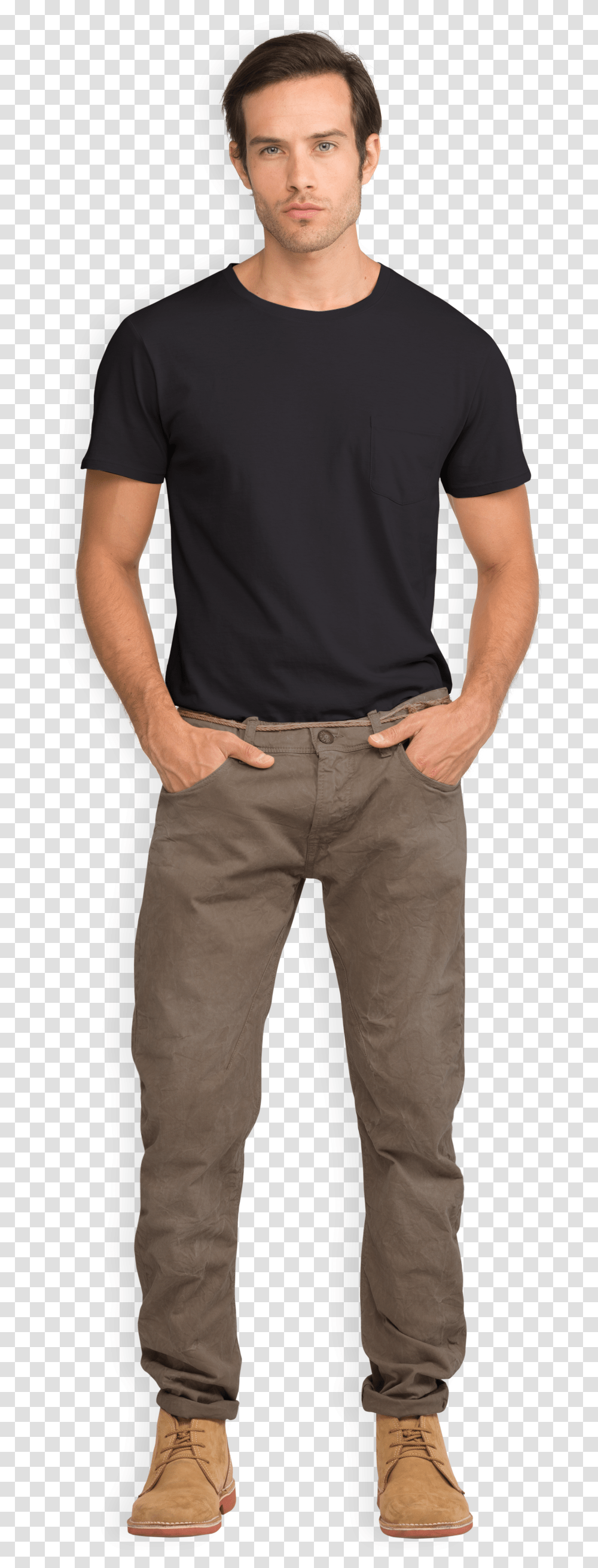 Man With T Shirt Pocket, Apparel, Pants, Person Transparent Png