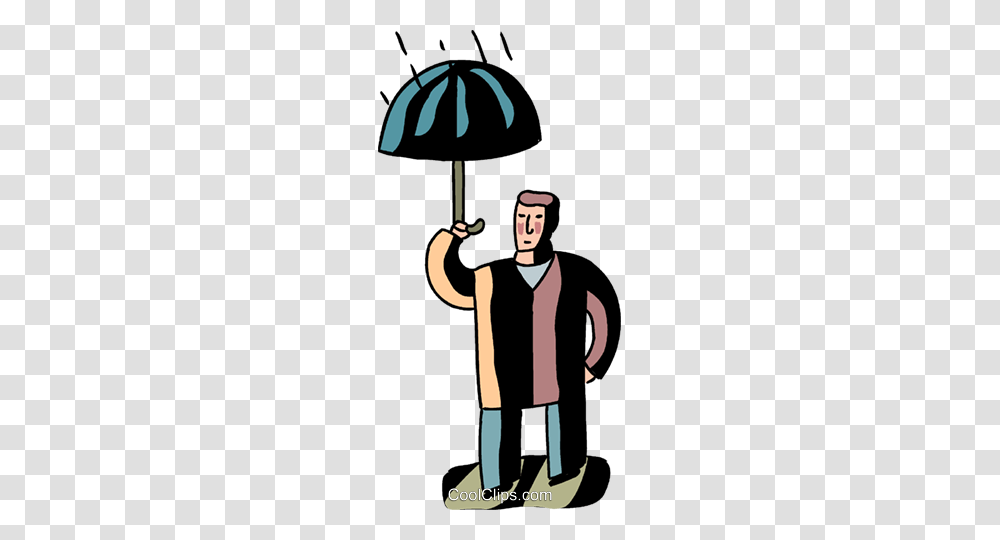 Man With Umbrella In The Rain Royalty Free Vector Clip Art, Person, Human, Canopy, Performer Transparent Png