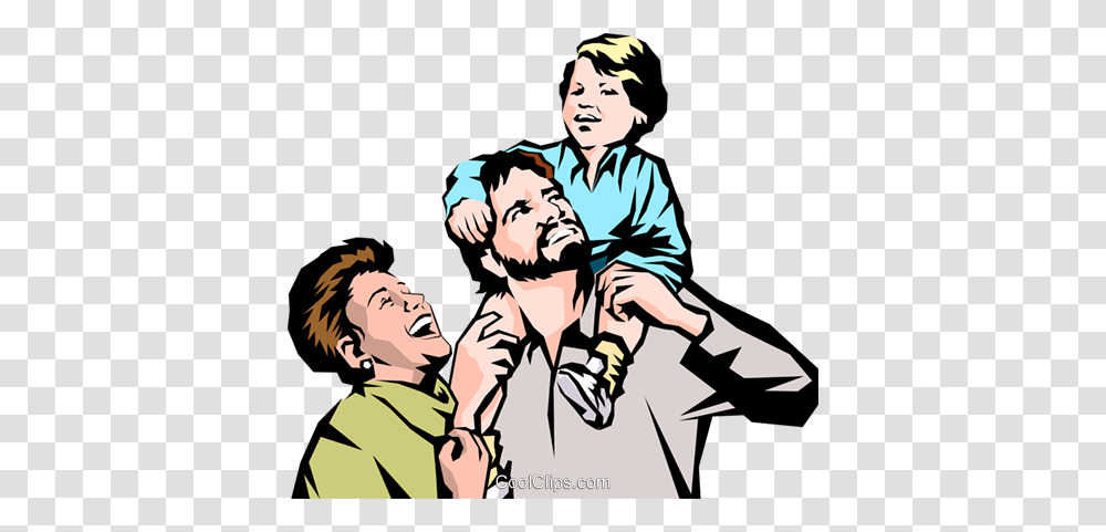 Man With Wife And Child Royalty Free Vector Clip Art Illustration, Person, Human, People, Family Transparent Png