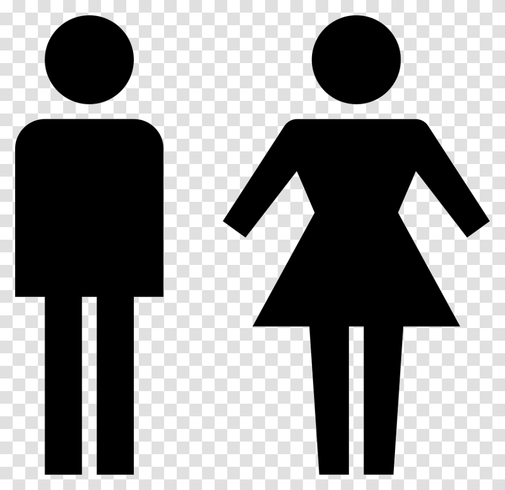 Man Woman Man And Woman Symbol, Sign, Cross, Road Sign, Silhouette Transparent Png