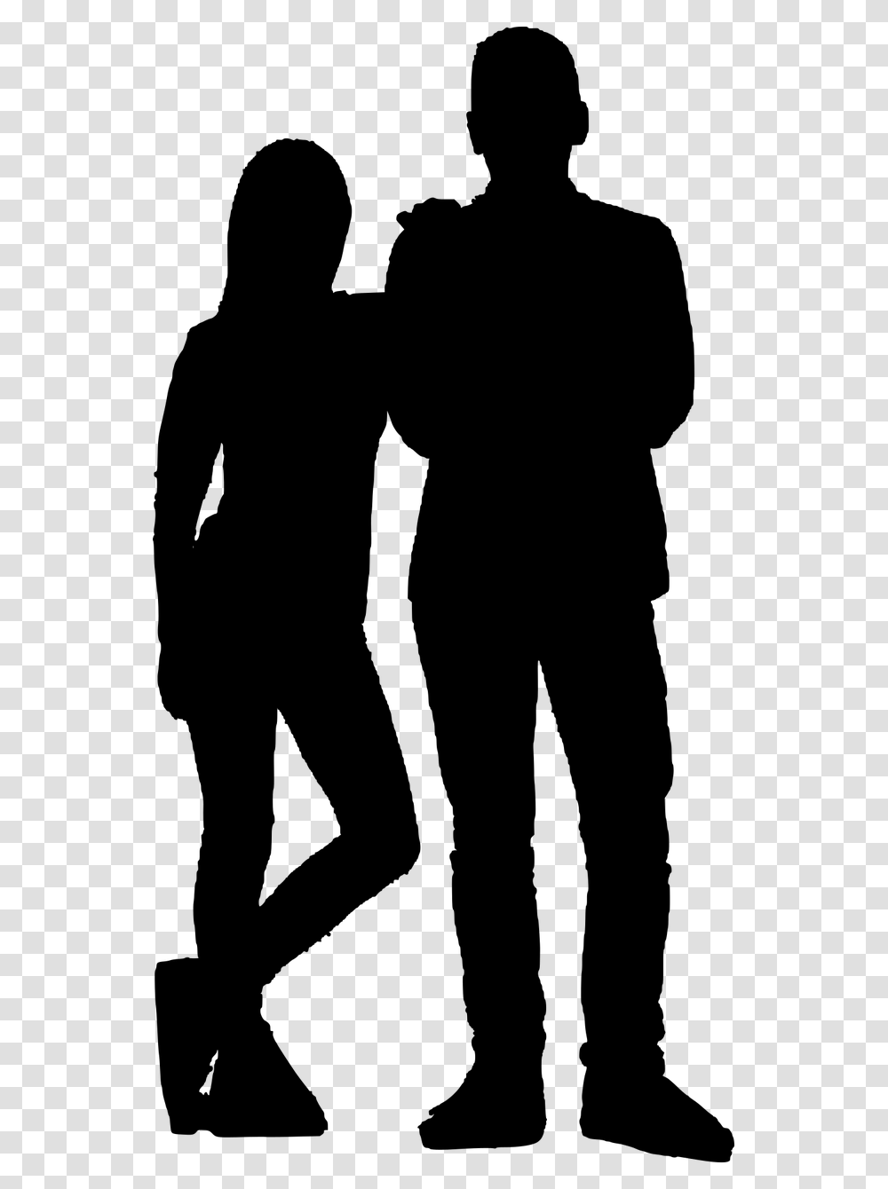 Man Woman Stand Free Photo Husband And Wife Silhouette, Gray, World Of Warcraft Transparent Png
