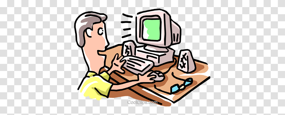 Man Working, Computer, Electronics, Hand-Held Computer, Video Gaming Transparent Png
