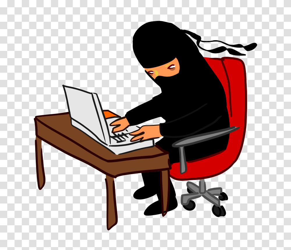 Man Working On Computer Clip Art, Sitting, Pc, Electronics, Furniture Transparent Png