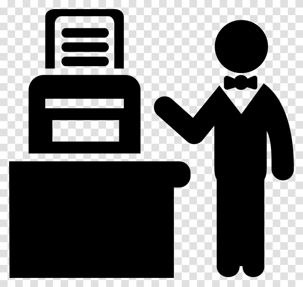 Man Working With Printer, Person, Stencil, Crowd, People Transparent Png