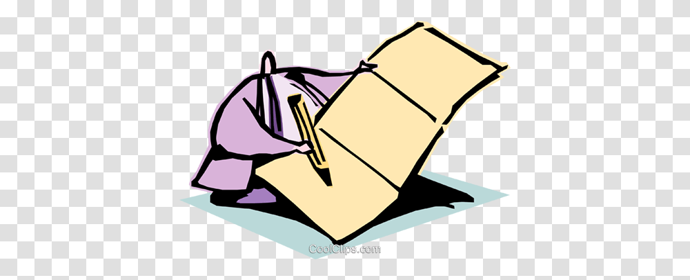 Man Writing Royalty Free Vector Clip Art Illustration, Cardboard, Carton, Box, Baseball Cap Transparent Png