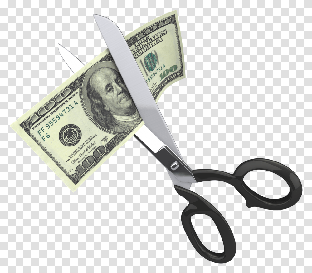 Manage Benefits Cost With A Section 125 Pop Plan 100 Dollar Bill, Scissors, Blade, Weapon, Weaponry Transparent Png
