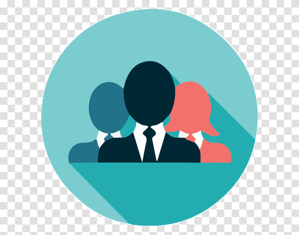 Manager Flat Icon, Head, Tie, Crowd Transparent Png