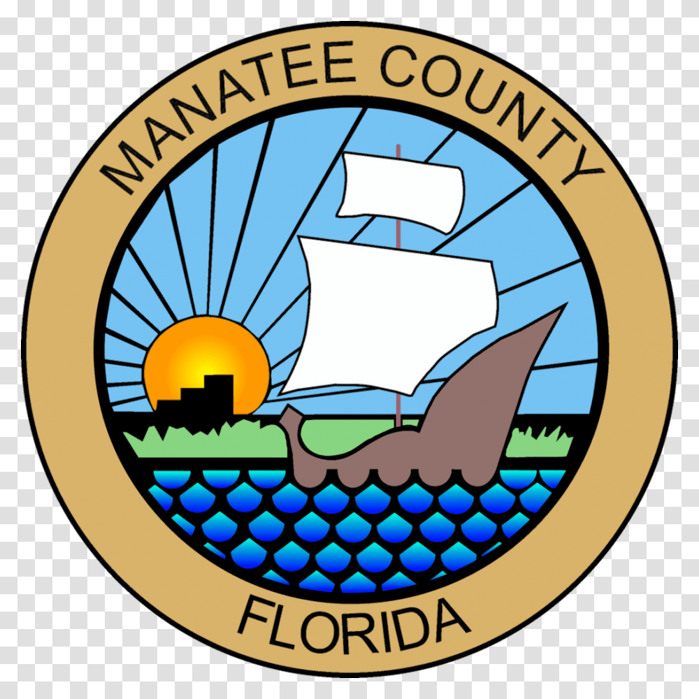 Manatee County Florida, Logo, Trademark, Badge Transparent Png