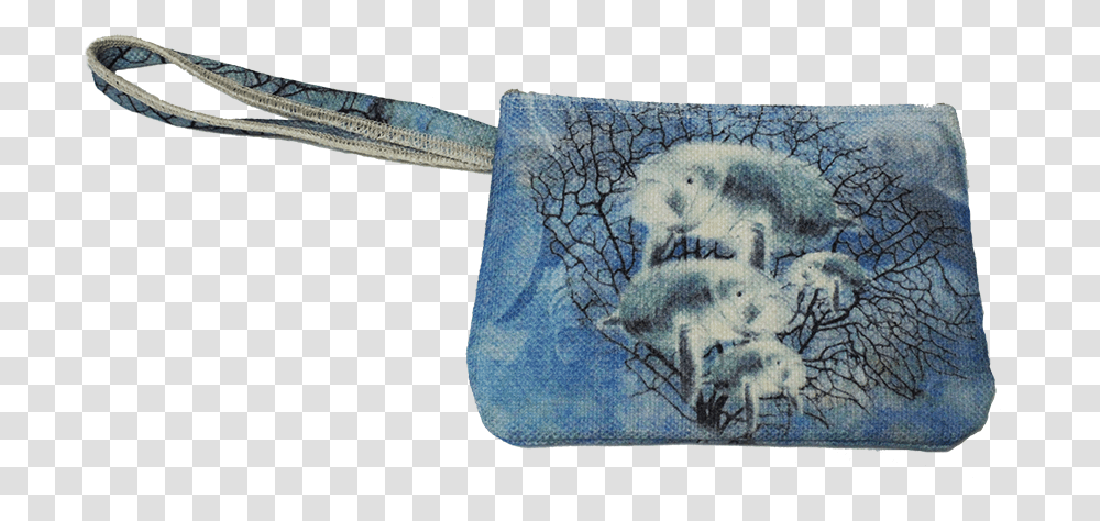 Manatee Wristlet Mom And Calf Clutch Coin Purse, Rug, Id Cards, Document Transparent Png