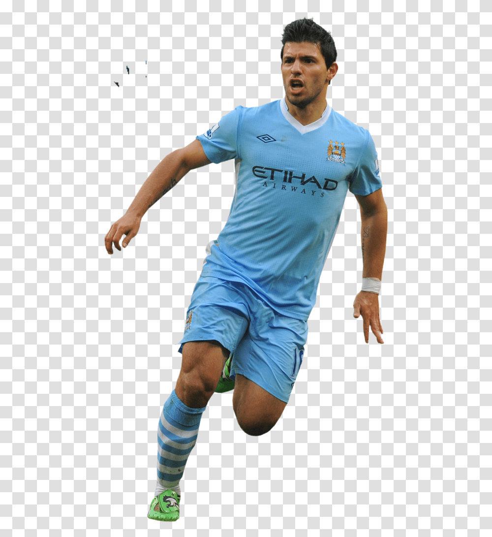 Manchester City Aguero Render, Apparel, Shirt, Person Transparent Png