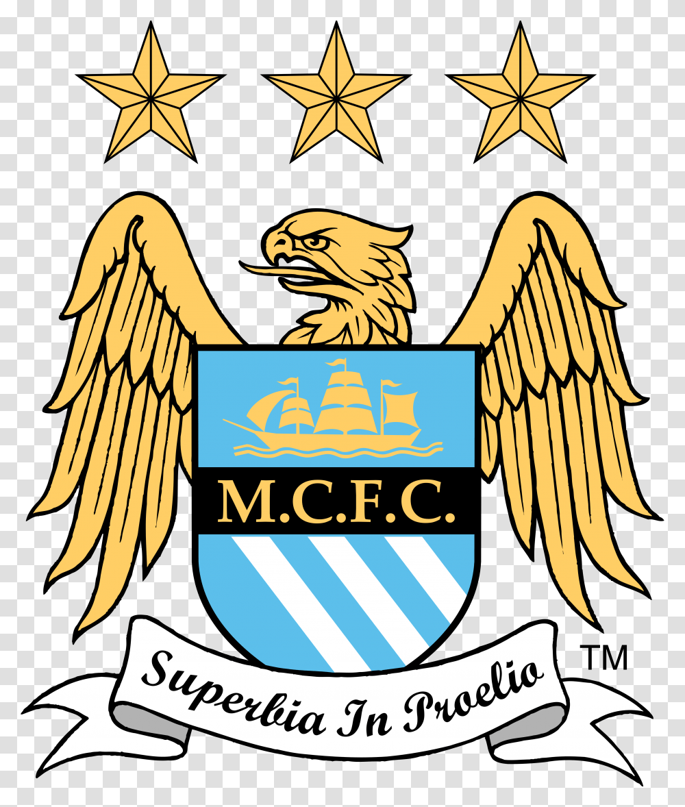 Manchester City Crest Logo Logotype Emblem Manchester City Football Club Logo, Star Symbol, Building, Poster Transparent Png