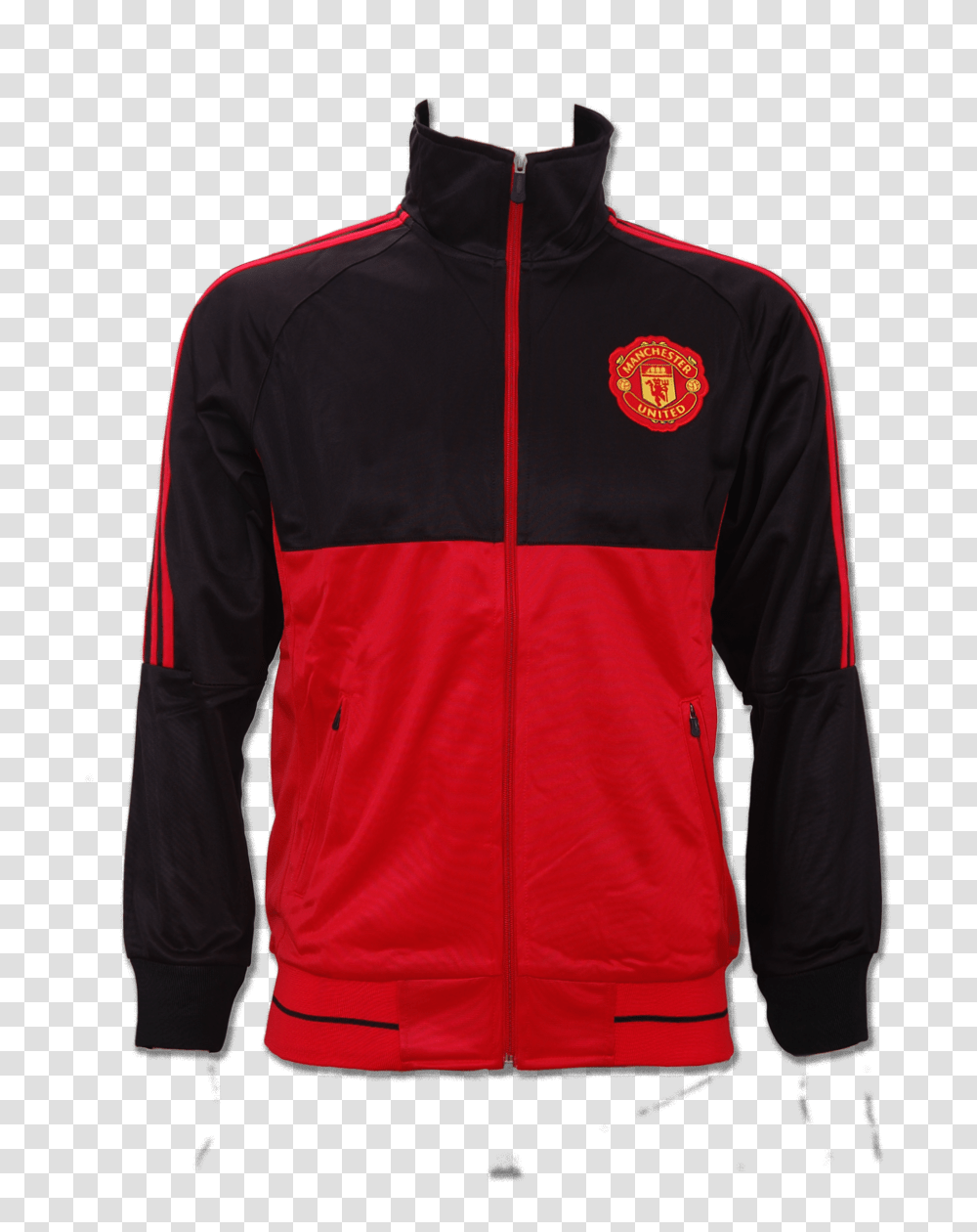 Manchester United Fc Training Jacket Color Red, Apparel, Coat, Fleece Transparent Png