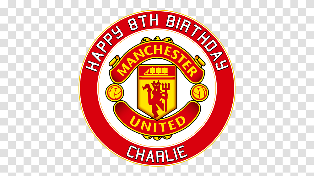Manchester United Football Club Manchester United Cupcake Toppers, Logo, Symbol, Badge, Ketchup Transparent Png