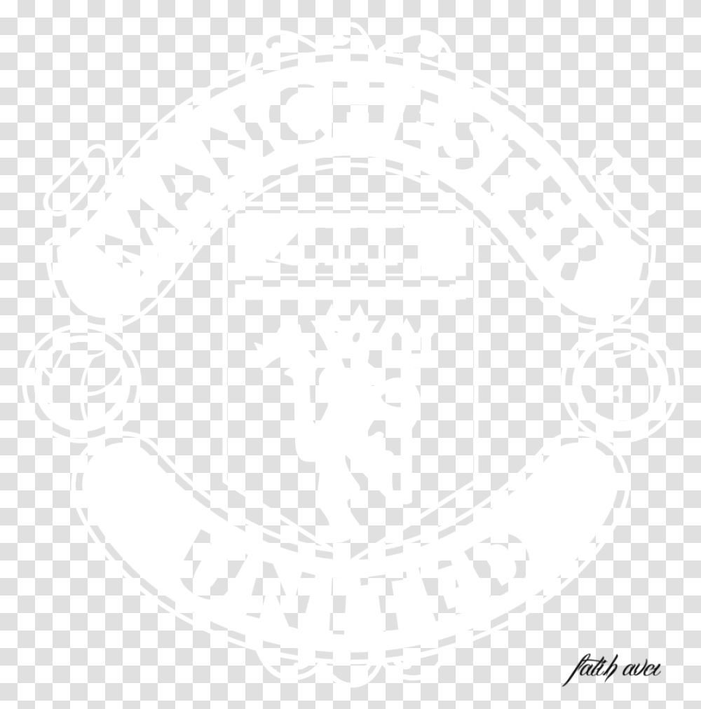 Manchester United Logo Black And White Vector Manchester United White Logo, Trademark, Emblem Transparent Png