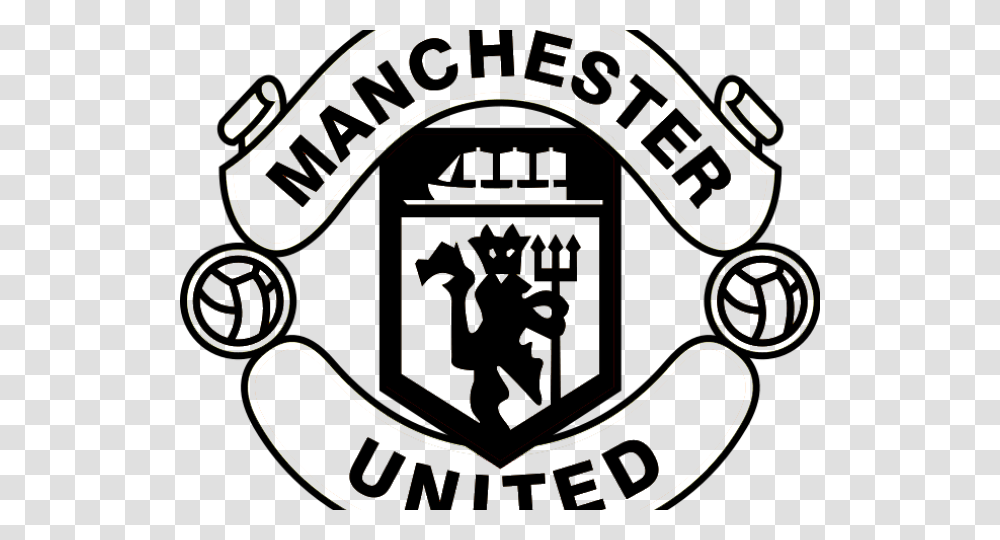 Manchester United Logo Clipart Manchester United White Logo, Trademark, Emblem, Plant Transparent Png