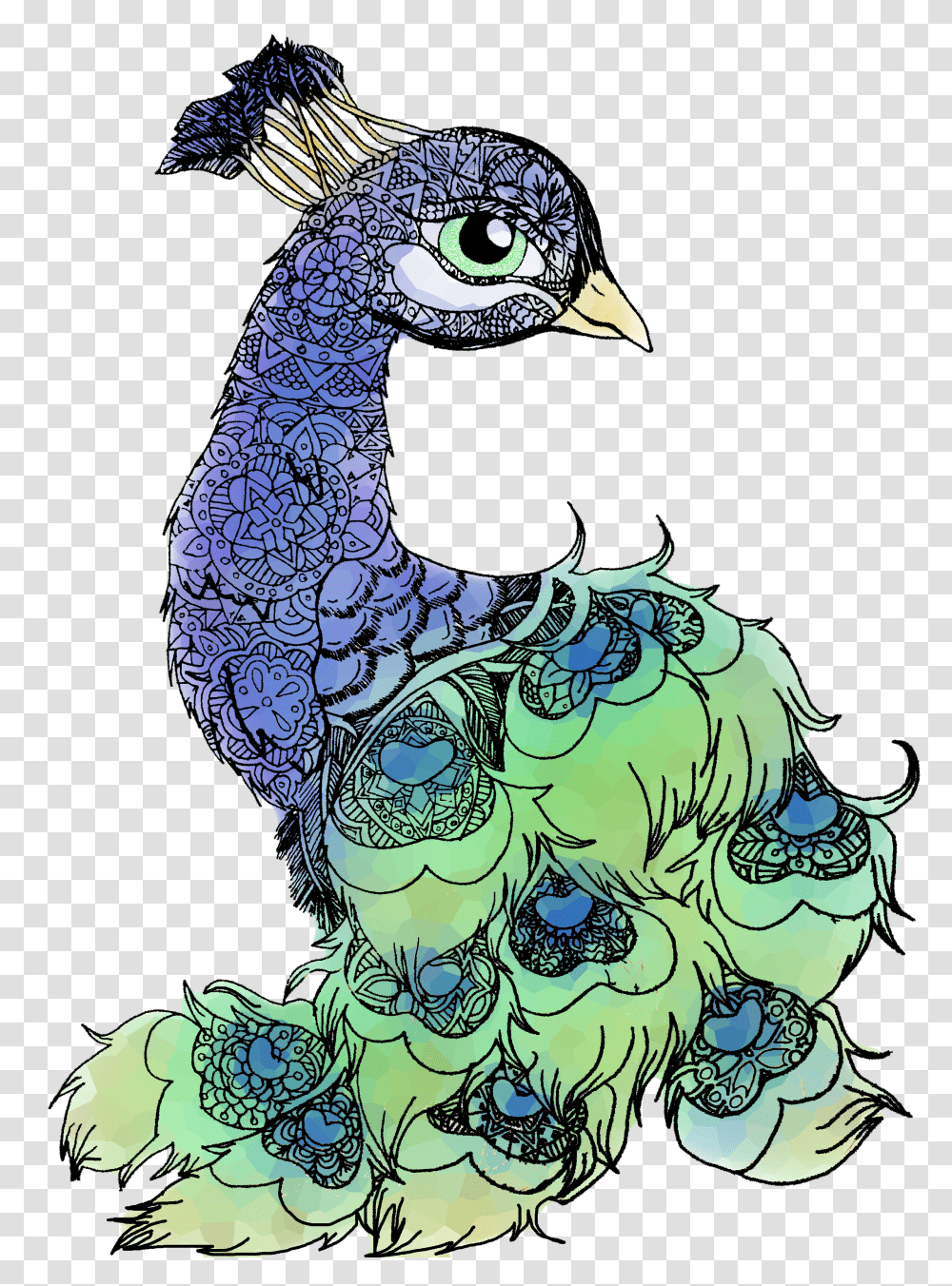 Mandala Animal Clipart, Bird, Beak, Doodle, Drawing Transparent Png