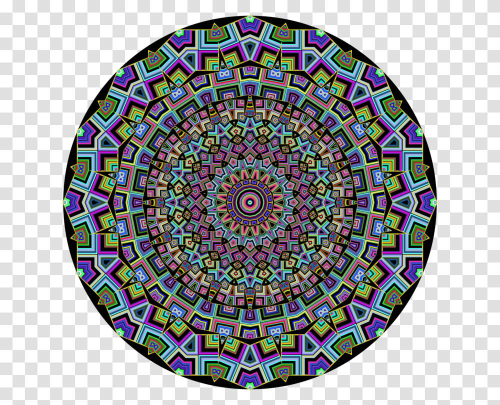 Mandala Art Kaleidoscope Computer Phenakistoscope Gear, Pattern, Ornament, Rug, Fractal Transparent Png