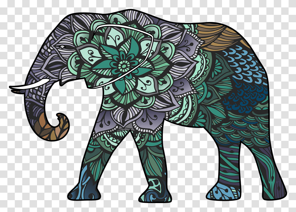 Mandala Clipart Elephant, Pattern, Floral Design, Doodle Transparent Png