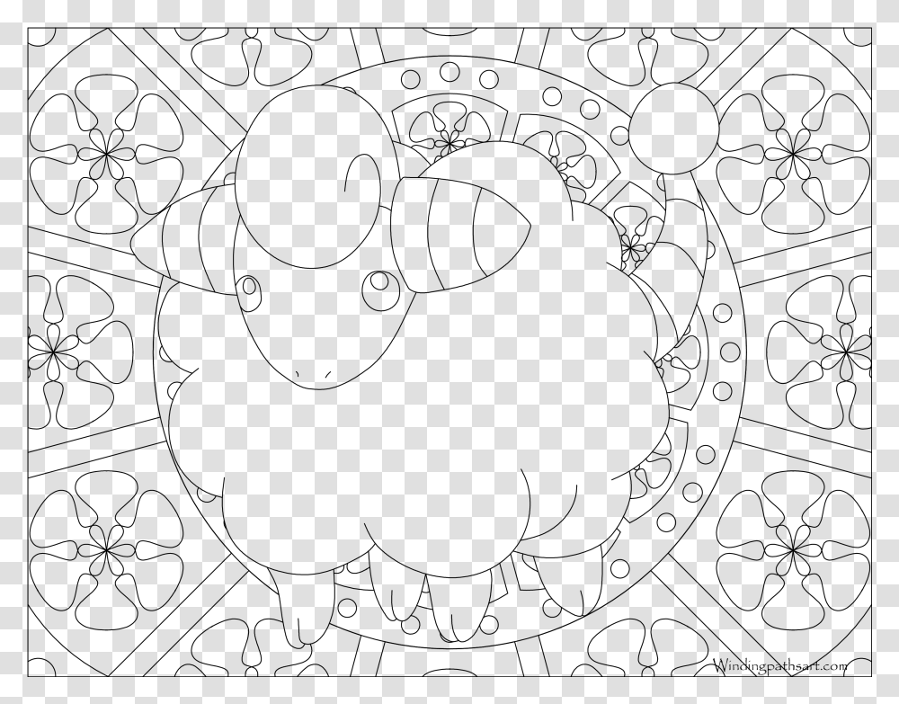 Mandala Coloring Pages Pokemon Mew Download Alola Pokemon Colouring Pages, Gray, World Of Warcraft Transparent Png
