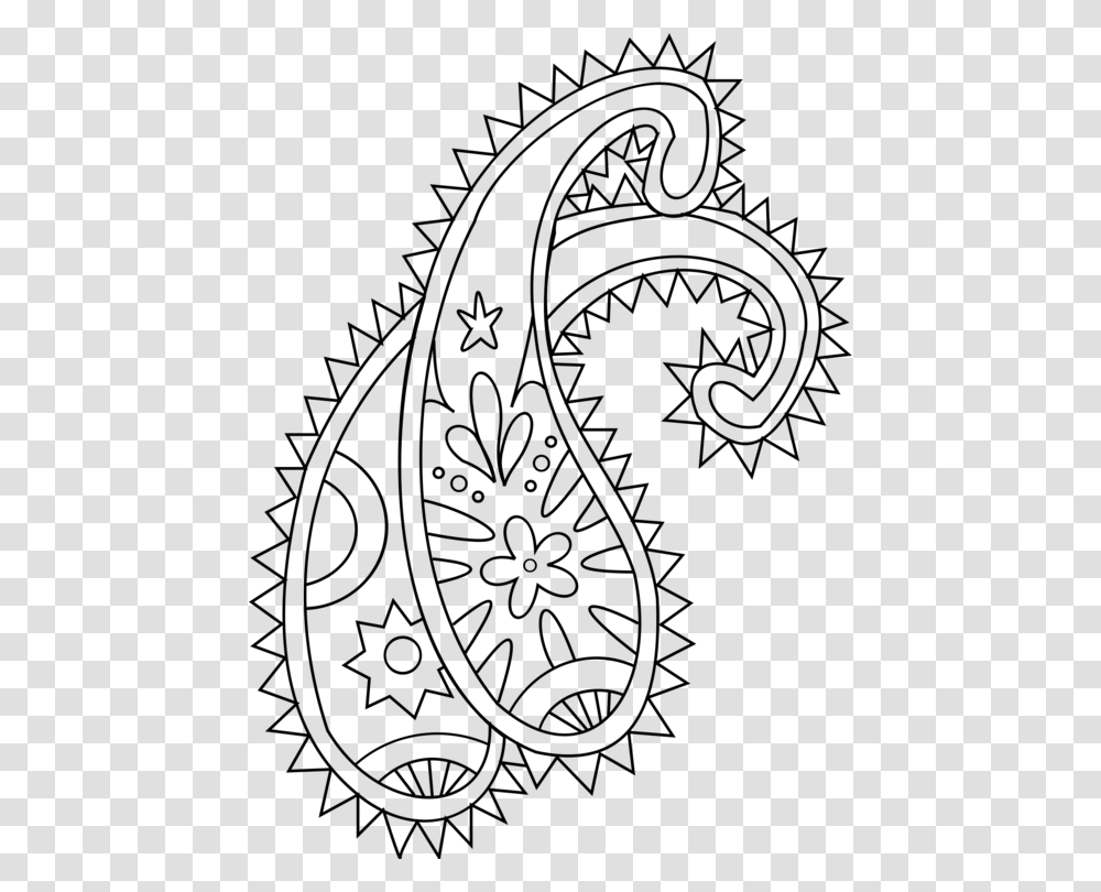 Mandala Design Simple Paisley Coloring Pages, Gray, World Of Warcraft Transparent Png