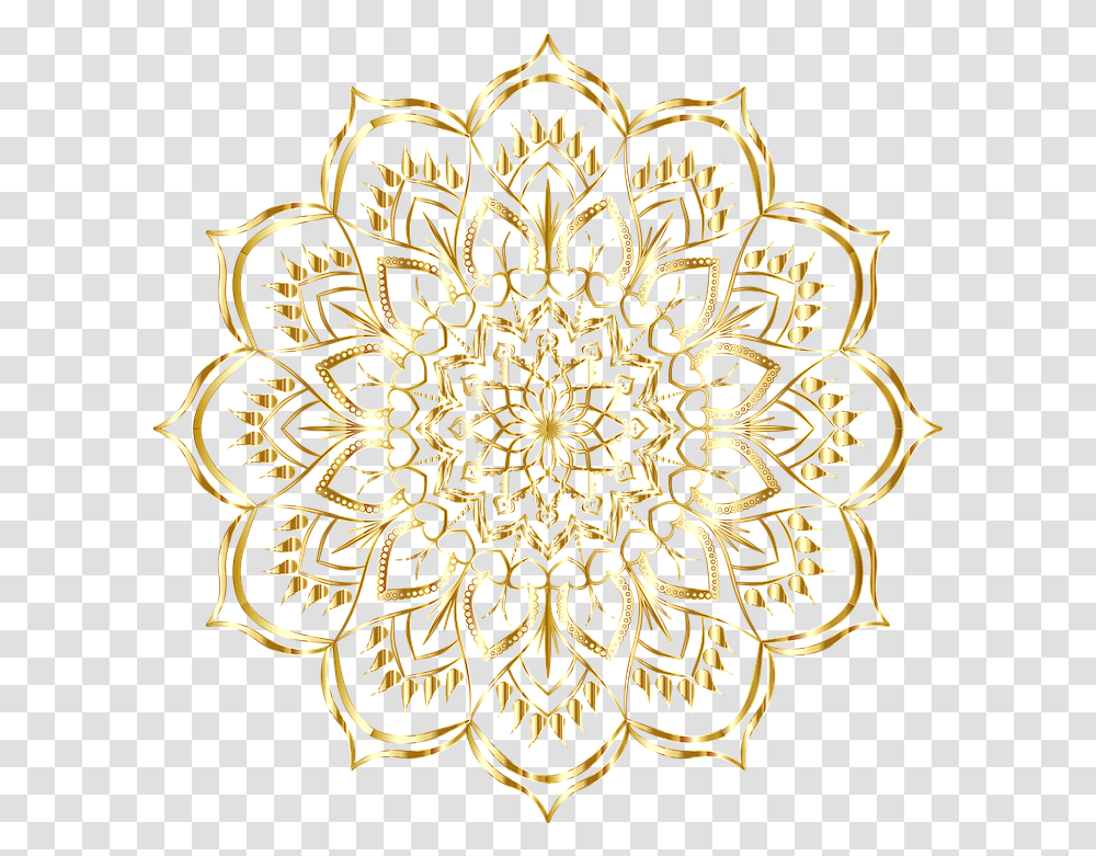 Mandala Gold Floral Golden Mandala, Pattern, Floral Design, Graphics, Art Transparent Png