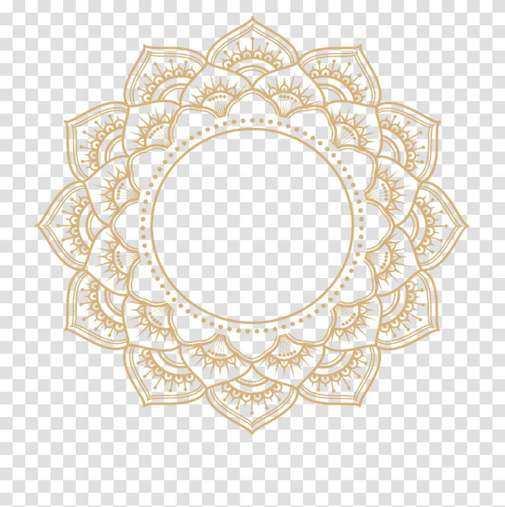 Mandala Gold Overlay Frame Background Mandala, Lace, Rug, Pattern, Oval Transparent Png