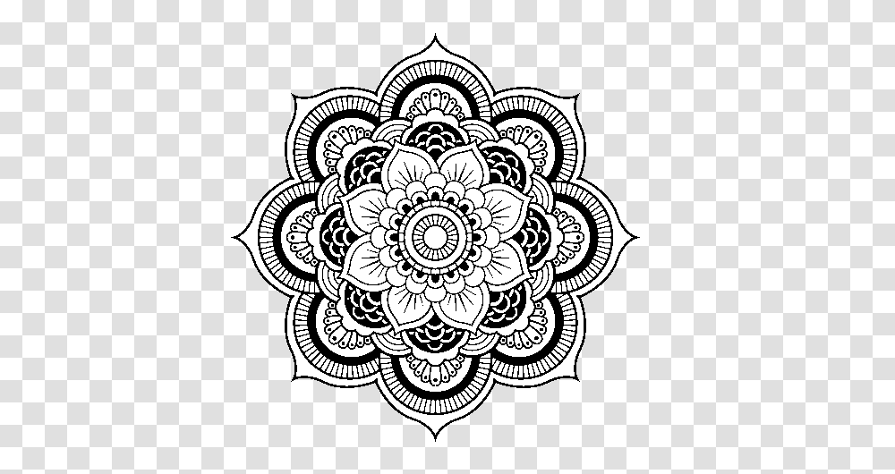 Mandala Oriental Flower Coloring, Doodle, Drawing, Chandelier Transparent Png