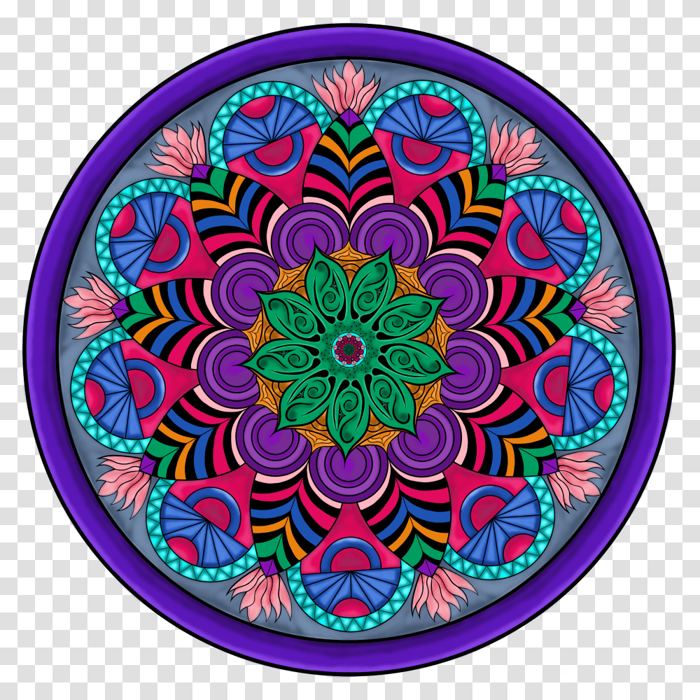 Mandala Overlay Mu Tranh Hoa Vn, Pattern, Ornament, Stained Glass Transparent Png