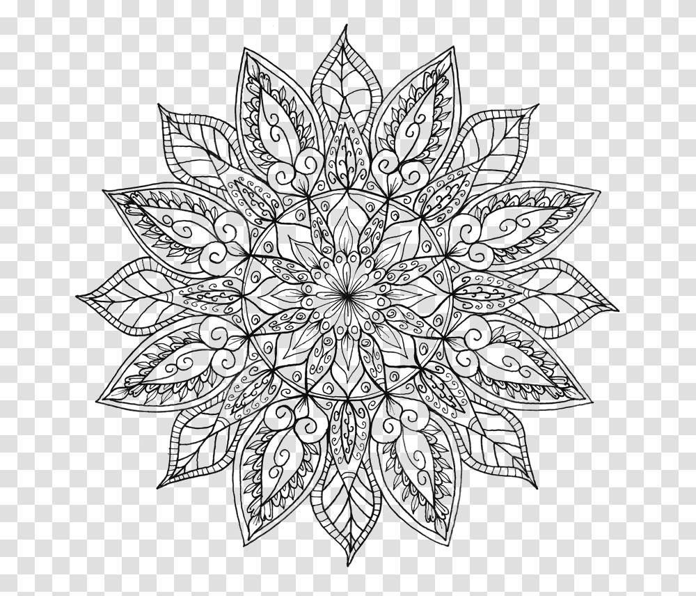 Mandala Pic Mandala Snowflake Coloring Pages, Crystal, Chandelier, Lamp, Rug Transparent Png