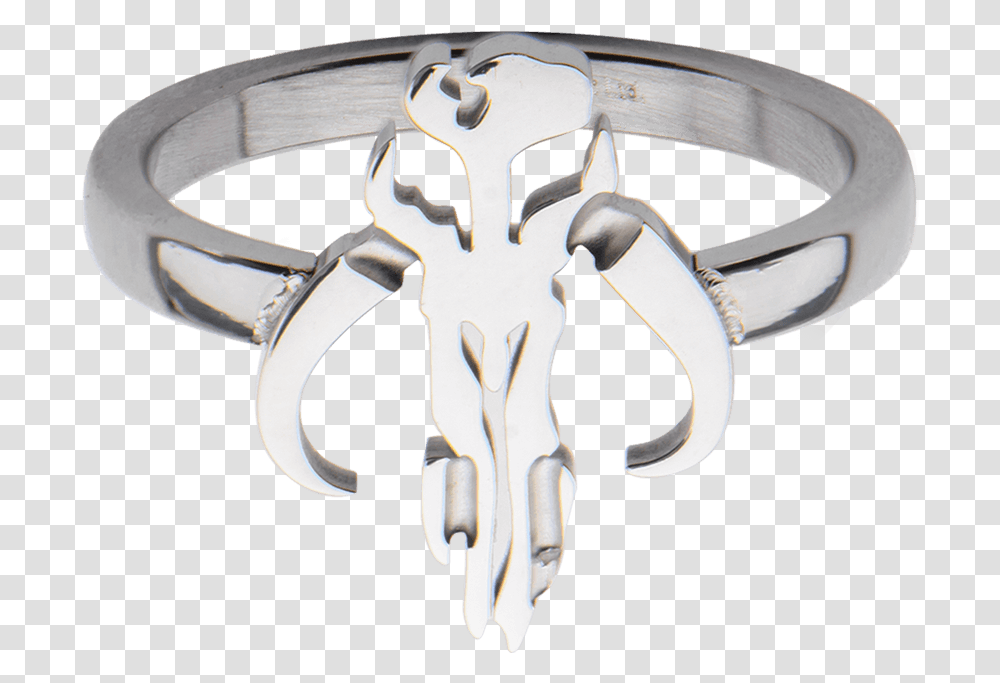 Mandalorian Symbol Cut Out Petite Ring Ring, Platinum, Accessories, Accessory, Jewelry Transparent Png