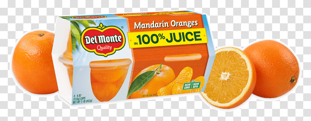 Mandarin Oranges In 100 Juice Fruit Cup Snacks Del Mandarin Oranges Cups, Plant, Food, Citrus Fruit, Beverage Transparent Png
