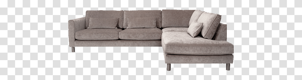 Mandela Corner Sofa Left Light Grey Studio Couch, Furniture, Ottoman, Cushion Transparent Png