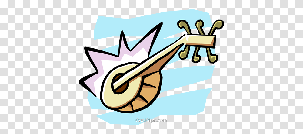 Mandolin Royalty Free Vector Clip Art Illustration, Transportation, Vehicle, Gun, Weapon Transparent Png