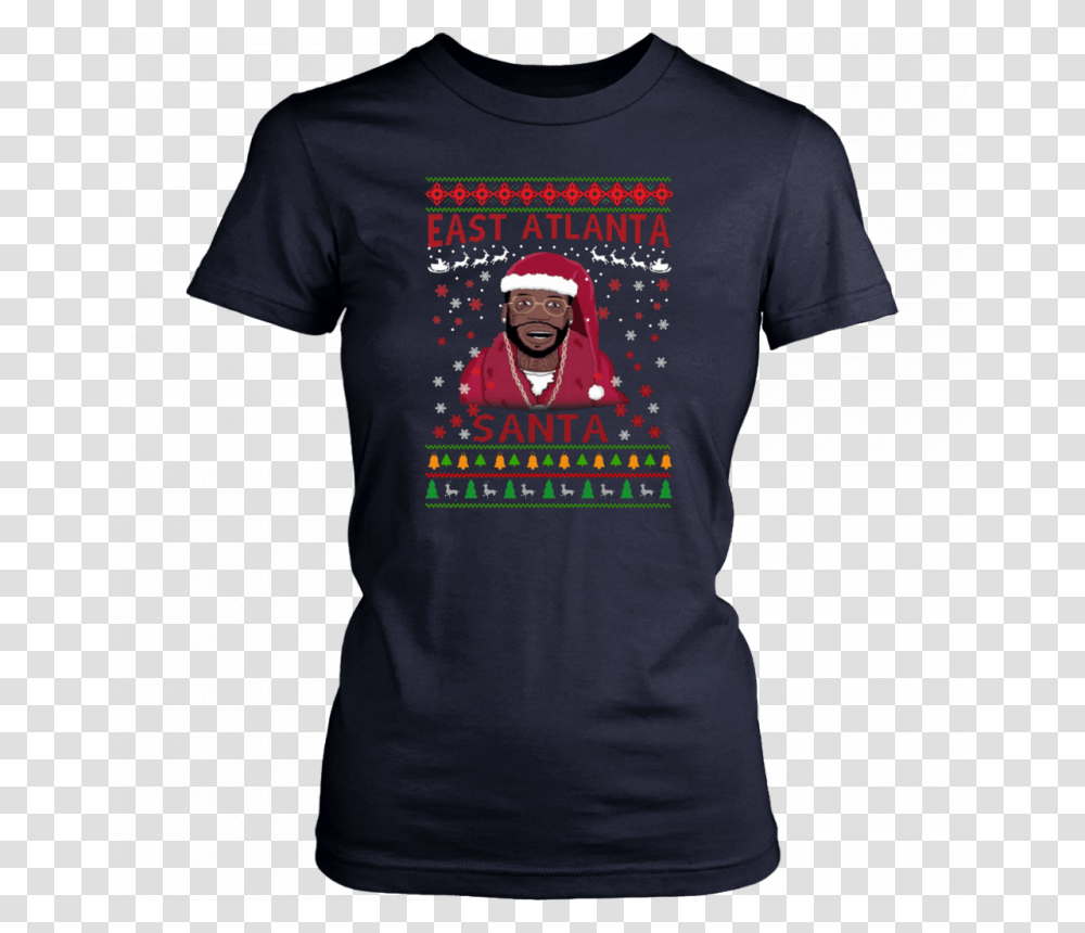 Mane East Atlanta Santa Christmas T Shirt Good Math T Shirts, Apparel, T-Shirt, Sleeve Transparent Png