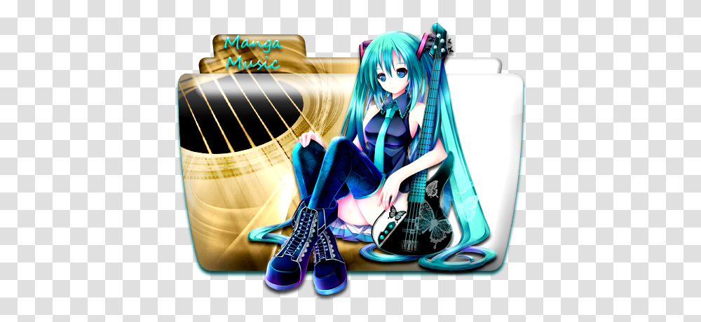 Manga Music 2 Image Music Icon Anime, Leisure Activities, Guitar, Musical Instrument, Person Transparent Png