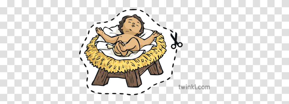 Manger Illustration Twinkl Cartoon, Water, Person, Human, Sleeping Transparent Png