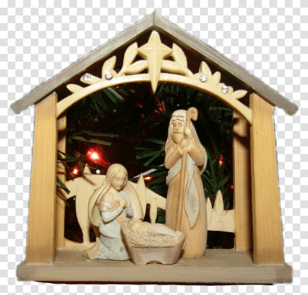 Manger Nativity Christmas Ornament Babyjesus, Theme Park, Amusement Park, Sculpture Transparent Png