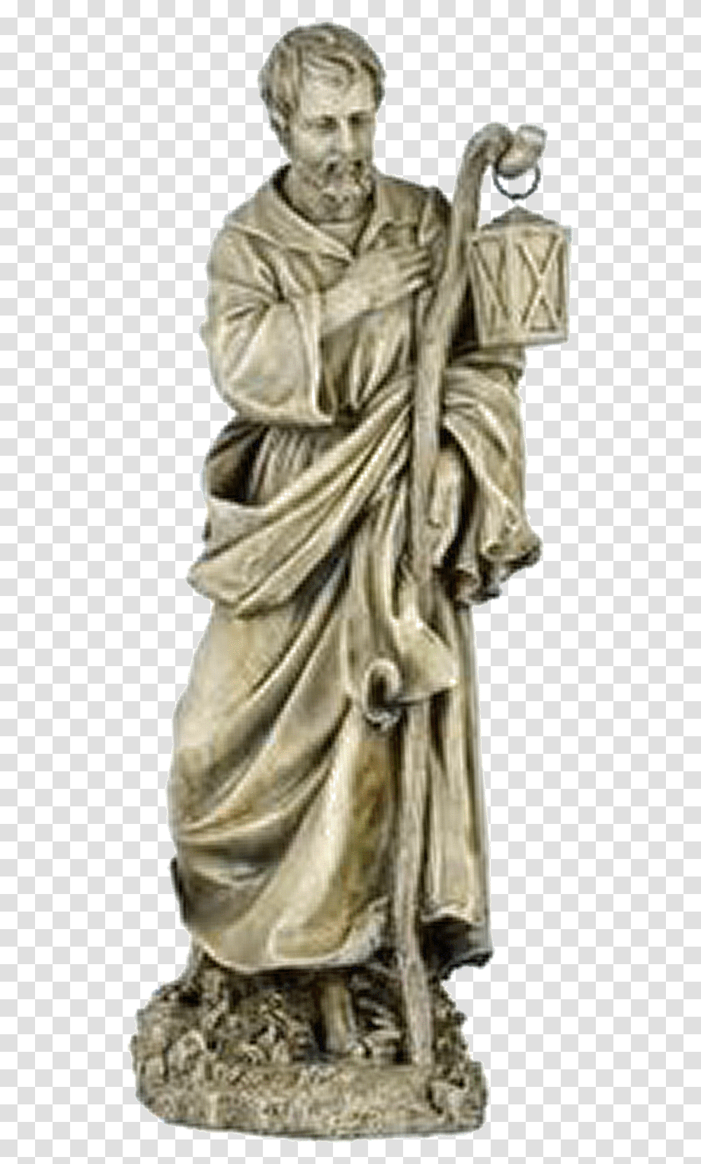 Manger Scene St Joseph Statue, Sculpture, Person, Human Transparent Png