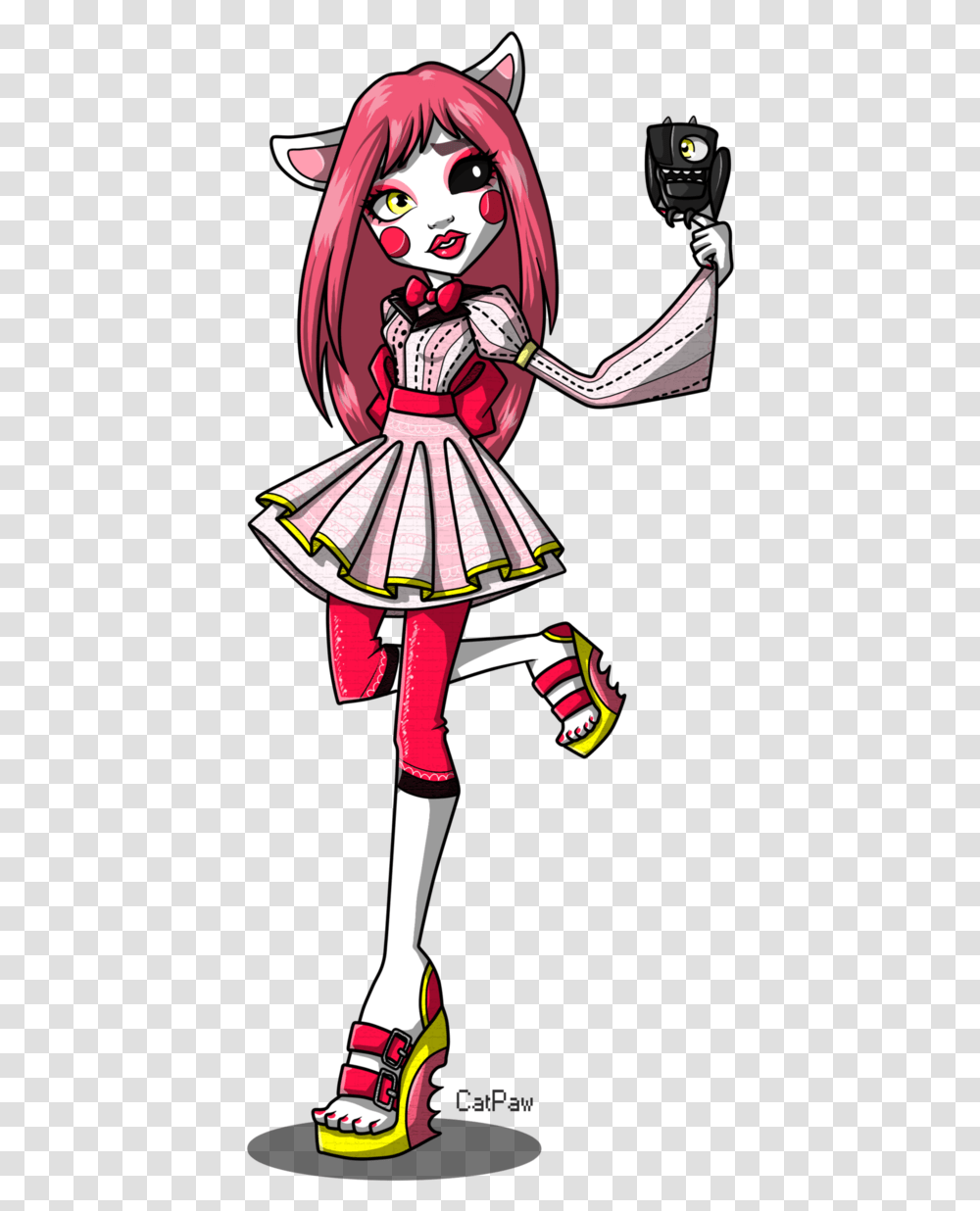 Mangle In By C A T P Fnaf Monster High Dolls, Person, Comics, Book, Manga Transparent Png