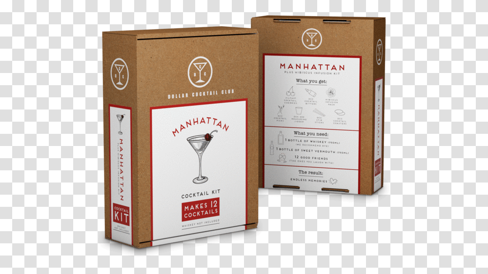 Manhattan Cocktail Kit Cocktail, Cardboard, Box, Carton, Package Delivery Transparent Png