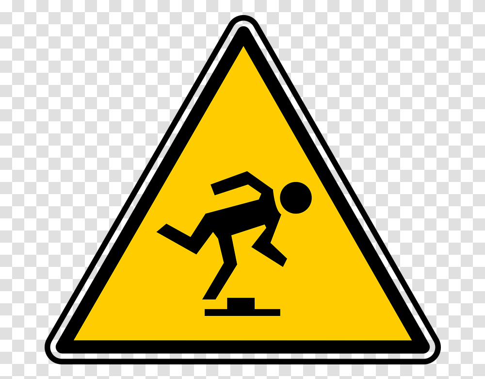 Manhole Fall Trip Toxic Warning Sign, Symbol, Road Sign, Triangle Transparent Png